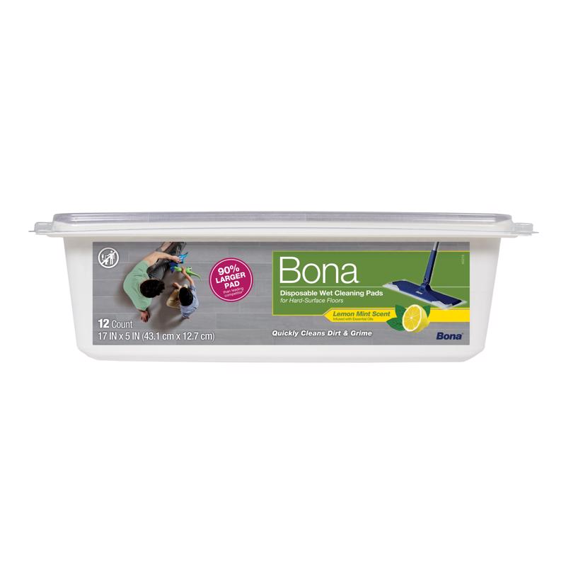 BONA - Bona Plant-Based Pulp Cleaning Wipes 5 in. W X 17 in. L 12 pk