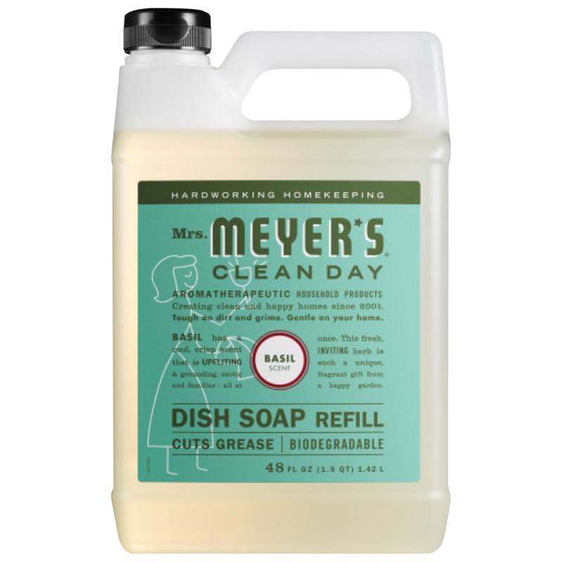 MRS. MEYER'S - Mrs. Meyer's Clean Day Basil Scent Liquid Dish Soap Refill 48 oz 1 pk