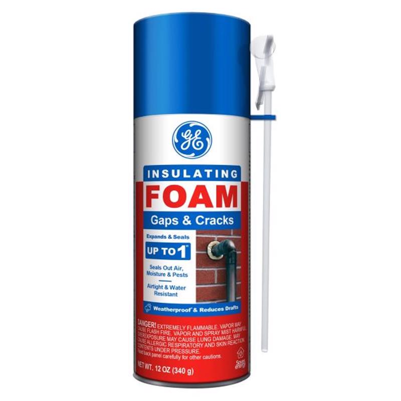 GE - GE White Foam Gaps and Cracks Insulating Sealant 12 oz - Case of 12