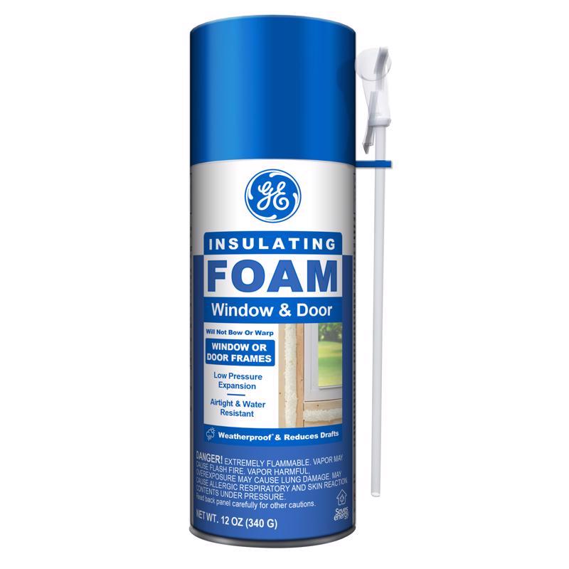 GE - GE White Foam Window and Door Insulating Sealant 12 oz - Case of 12