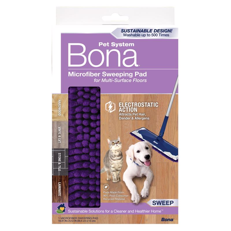 BONA - Bona 8.31 in. Microfiber Sweeping Pad 1 pk