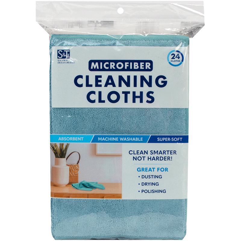 SCHROEDER & TREMAYNE - Schroeder & Tremayne Microfiber Cleaning Cloth 12 in. W X 16 in. L 24 pk