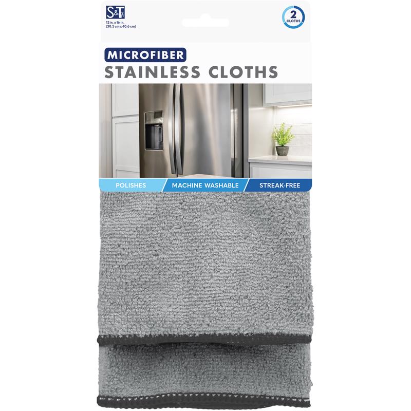 SCHROEDER & TREMAYNE - Schroeder & Tremayne Microfiber Cleaning Cloth 12 in. W X 16 in. L 2 pk - Case of 4 [239700]