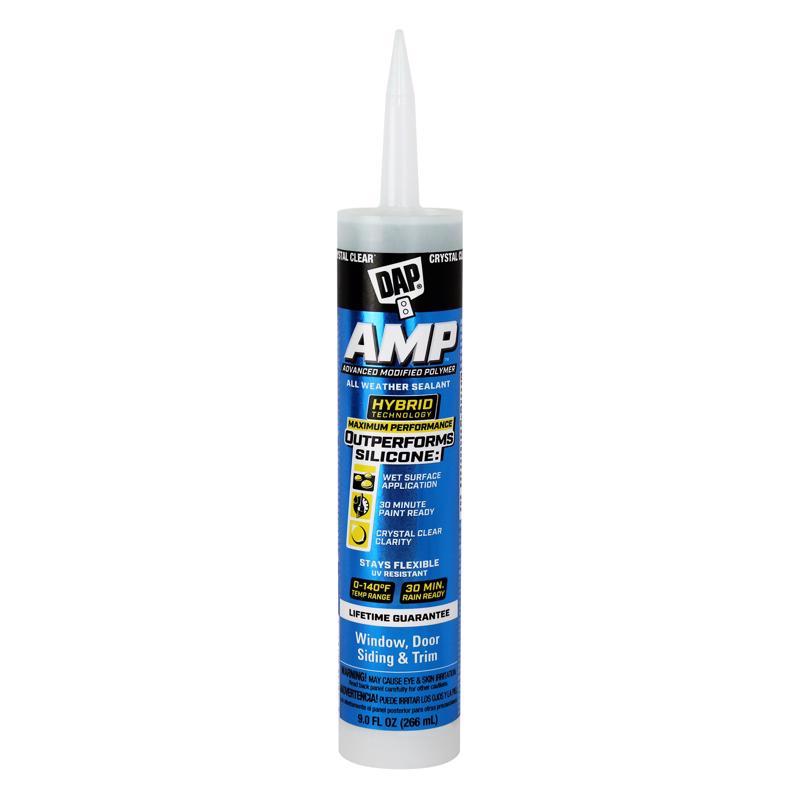 DAP - DAP AMP Crystal Clear Polymer Advanced Hybrid Caulk Sealant 9 oz - Case of 12 [7079800761]