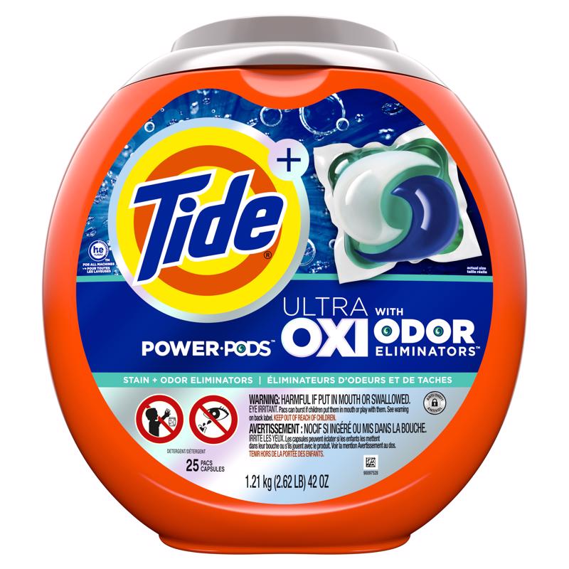 TIDE - Tide Ultra Oxi Original Scent Laundry Detergent Pod 25 pk - Case of 4