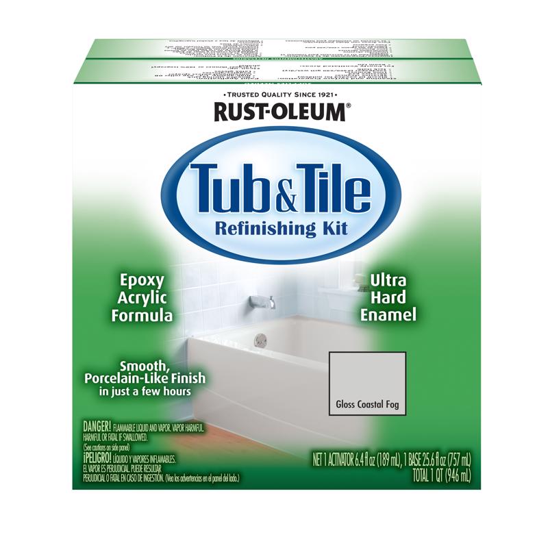 RUST-OLEUM - Rust-Oleum Specialty Gloss Coastal Fog Tub and Tile Refinishing Kit Interior 1 qt - Case of 4