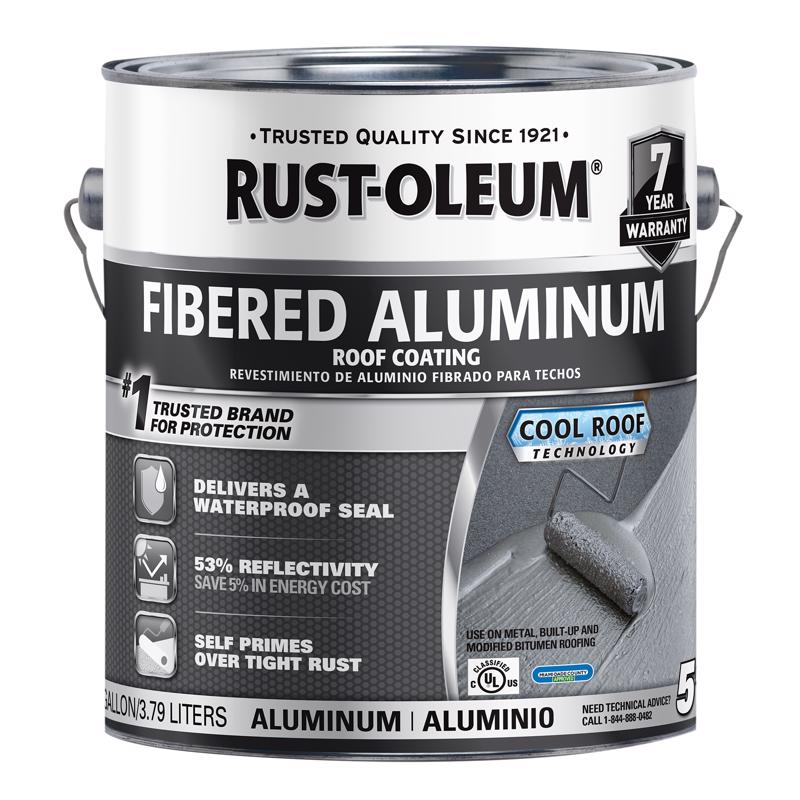 RUST-OLEUM - Rust-Oleum Gray Asphalt Fibered Aluminum Roof Coating 1 gal - Case of 2