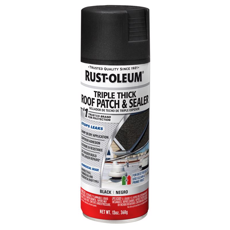 RUST-OLEUM - Rust-Oleum Triple Thick Black Acrylic Roof Patch & Sealer 13 oz - Case of 6