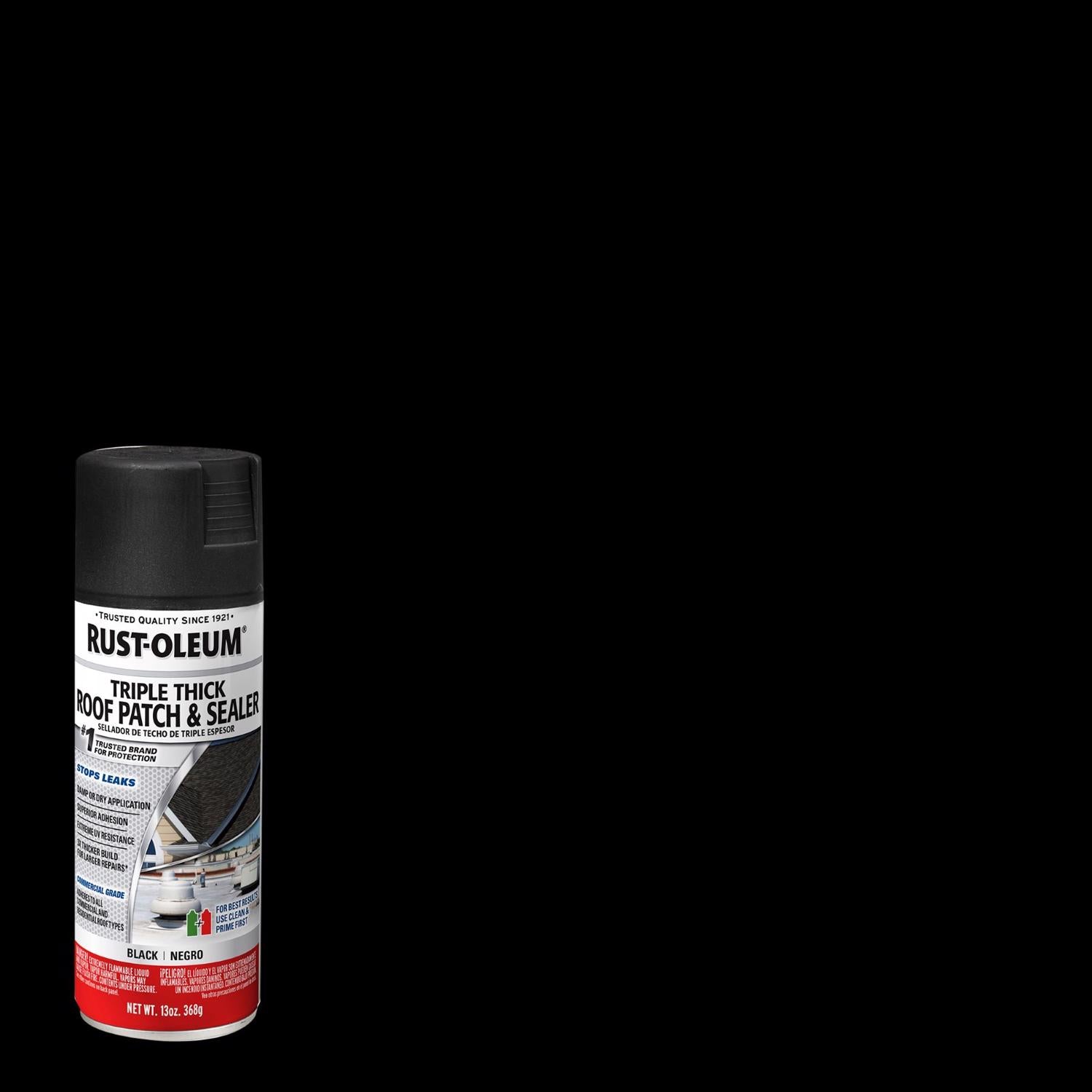 Rust-Oleum Triple Thick Black Acrylic Roof Patch & Sealer 13 oz - Case of 6