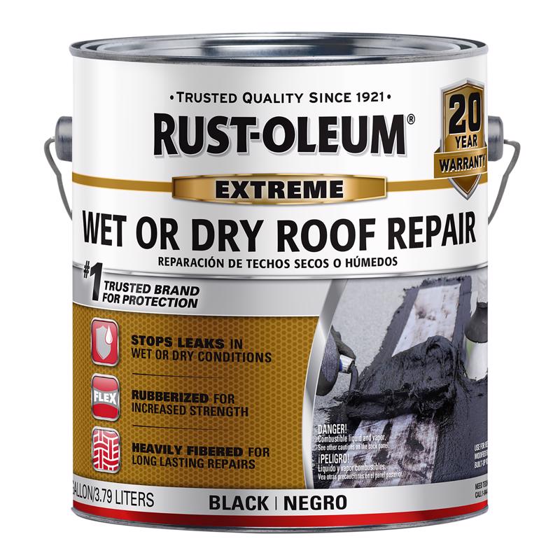 RUST-OLEUM - Rust-Oleum Extreme Black Asphalt Wet/Dry Surface Roof Cement 1 gal - Case of 2