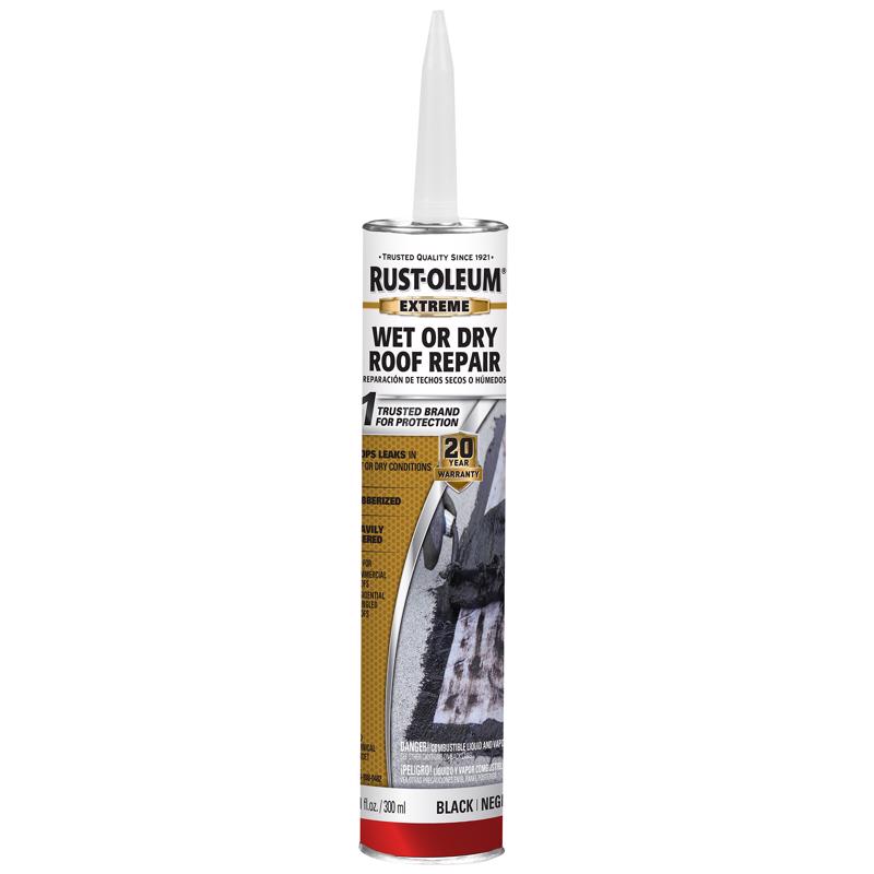 RUST-OLEUM - Rust-Oleum Extreme Black Asphalt Wet/Dry Surface Roof Cement 10.1 oz - Case of 12