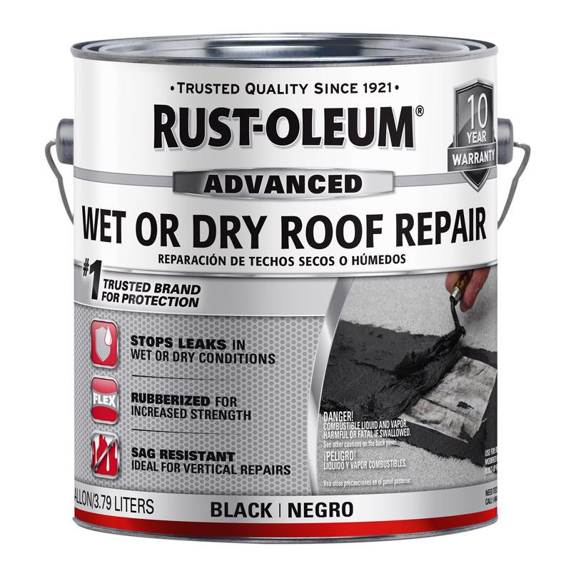 RUST-OLEUM - Rust-Oleum Advanced Black Asphalt Wet/Dry Surface Roof Cement 1 gal - Case of 2