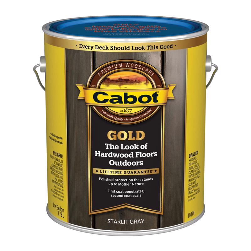 CABOT - Cabot Gold Low VOC Satin Starlit Gray Deck Varnish 1 gal - Case of 4