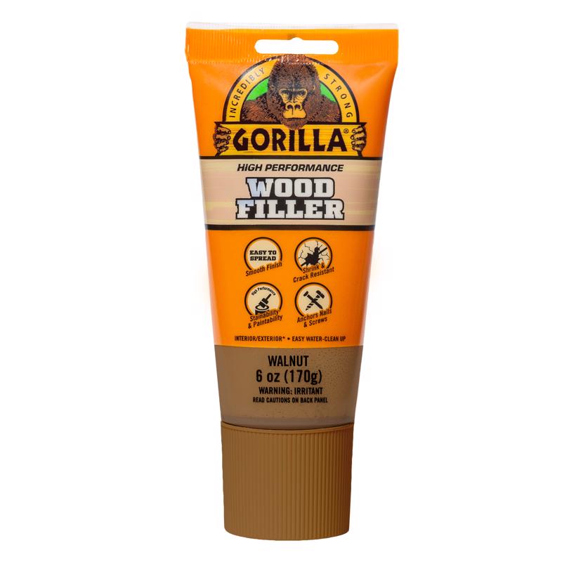 GORILLA - Gorilla Walnut Wood Filler 6 oz - Case of 6