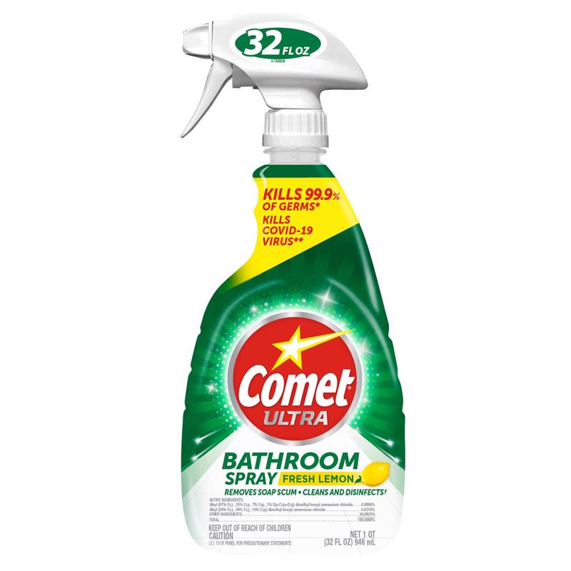 COMET - Comet Ultra Lemon Scent Concentrated Bathroom Cleaner Spray 32 oz - Case of 9