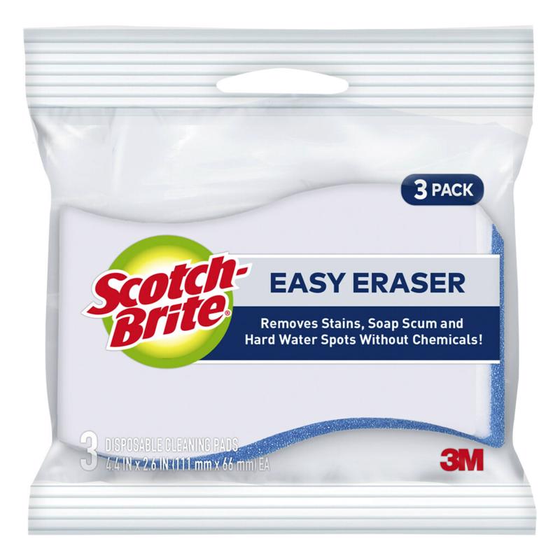 SCOTCH-BRITE - Scotch-Brite Non-Scratch Eraser Sponge For Multi-Purpose 4.4 in. L 3 pk - Case of 8