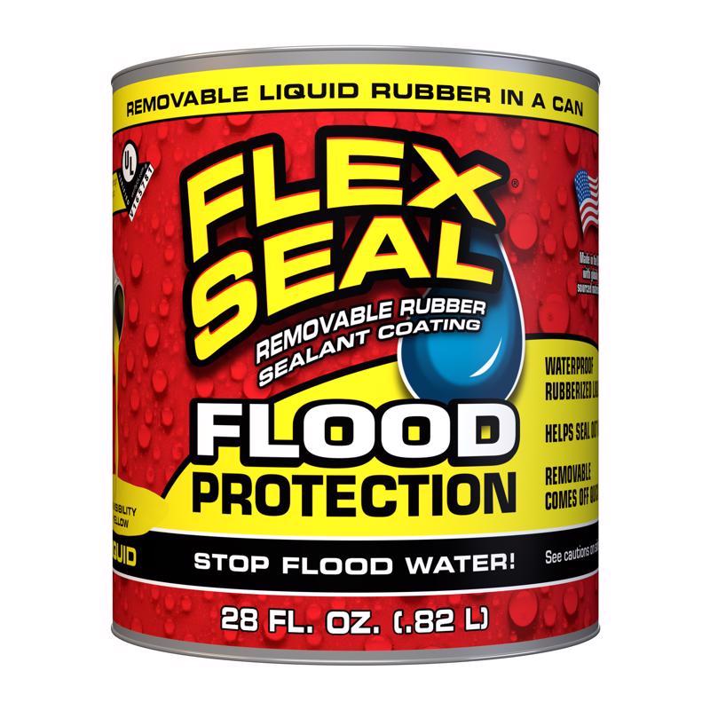 FLEX SEAL FAMILY OF PRODUCTS - Flex Seal Family of Products Flood Protection Yellow Liquid Rubber Sealant Coating 28 oz - Case of 4