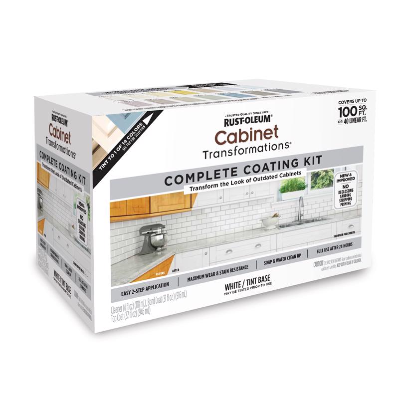 RUST-OLEUM - Rust-Oleum Cabinet Transformations Satin White Tint Base Cabinet Refinishing System Interior 1 qt - Case of 2