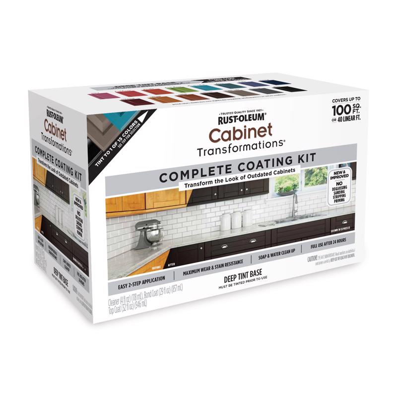 RUST-OLEUM - Rust-Oleum Cabinet Transformations Satin Tint Base Deep-Tone Base Cabinet Refinishing System Interio - Case of 2