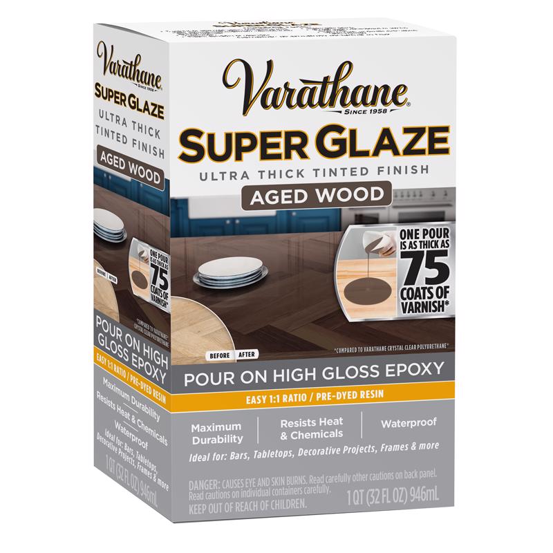 VARATHANE - Varathane Super Glaze High-Gloss Aged Wood Glaze 1 qt - Case of 3