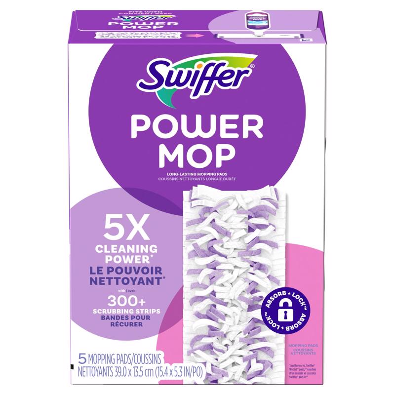 SWIFFER - Swiffer Power Mop 15.4 in. Wet and Dry Microfiber Mop Refill 5 pk [80723036]