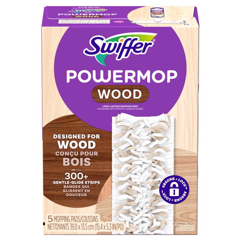 SWIFFER - Swiffer Power Mop 15.4 in. Wet and Dry Microfiber Mop Refill 5 pk [80723038]