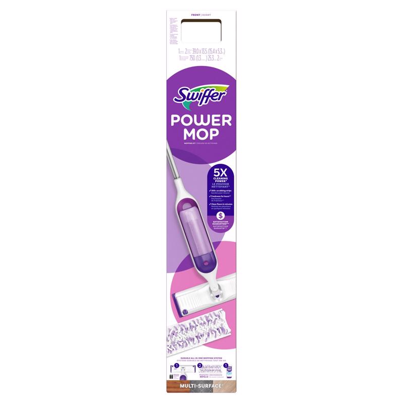 SWIFFER - Swiffer Power Mop 14.5 in. W Dry/Wet Spray Mop Kit - Case of 2 [80714900]