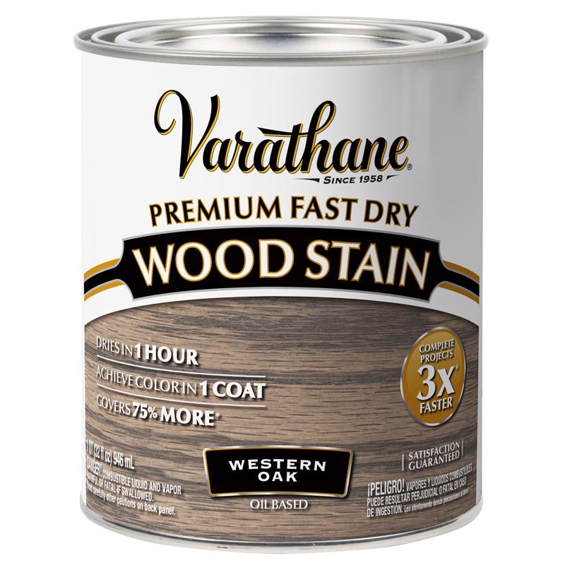 VARATHANE - Varathane Western Oak Oil-Based Urethane Modified Alkyd Fast Dry Wood Stain 1 qt - Case of 2