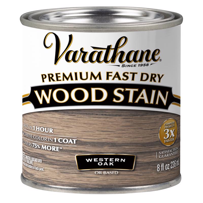 VARATHANE - Varathane Western Oak Oil-Based Urethane Modified Alkyd Fast Dry Wood Stain 0.5 pt - Case of 4