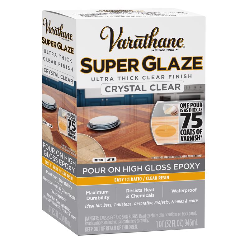 VARATHANE - Varathane Super Glaze High-Gloss Crystal Clear Wood Glaze 1 qt - Case of 3