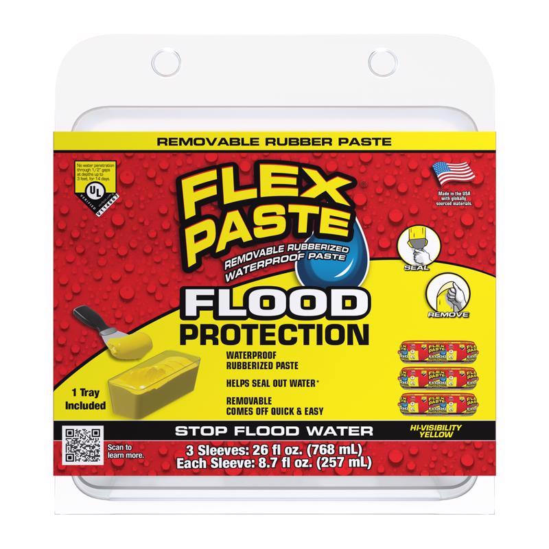 FLEX SEAL FAMILY OF PRODUCTS - Flex Seal Family of Products Flood Protection Yellow Rubber Coating 26 oz - Case of 3