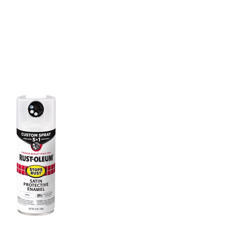 RUST-OLEUM - Rust-Oleum Stops Rust Custom Spray 5-in-1 Satin White Spray Paint 12 oz - Case of 6