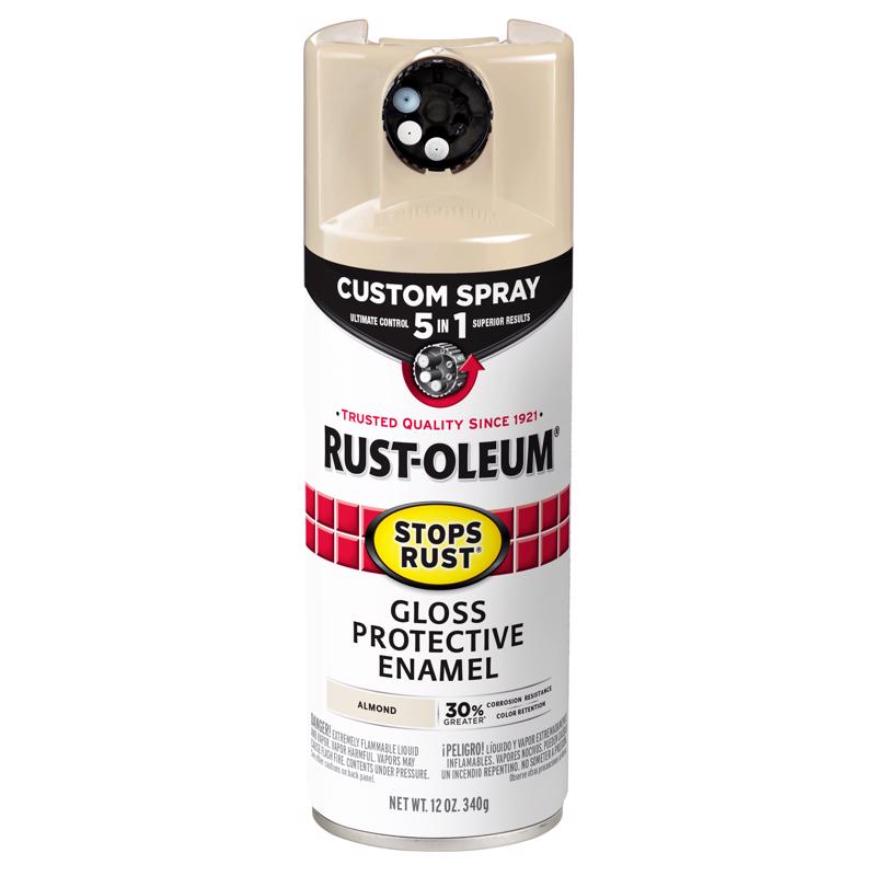 RUST-OLEUM - Rust-Oleum Stops Rust Gloss Almond Protective Enamel Spray 12 oz - Case of 6