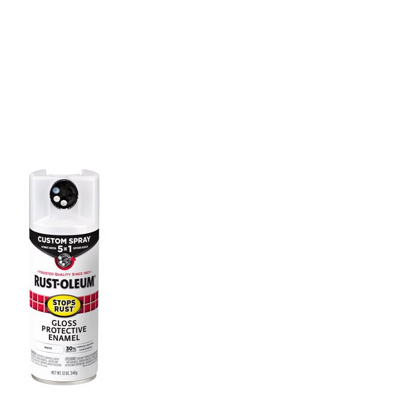 RUST-OLEUM - Rust-Oleum Stops Rust Custom Spray 5-in-1 Gloss White Spray Paint 12 oz - Case of 6