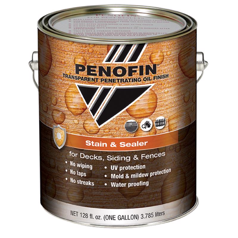 PENOFIN - Penofin Transparent Matte Ebony Oil-Based Alkyd-Oil Stain and Sealer 1 gal - Case of 4