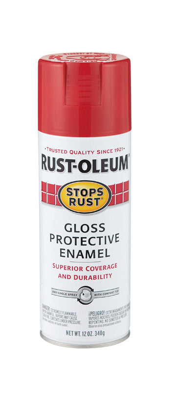 RUST-OLEUM - Rust-Oleum Stops Rust Gloss Carnival Red Protective Enamel Spray 12 oz - Case of 6