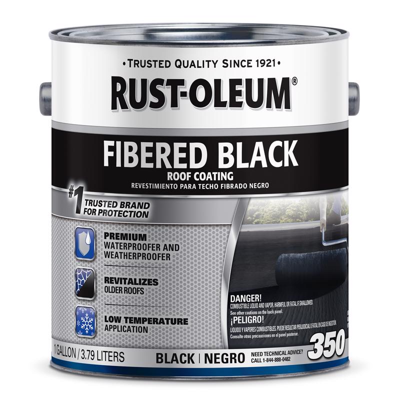 RUST-OLEUM - Rust-Oleum 350 Fibered Black Asphalt Roof Coating 1 gal - Case of 2