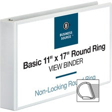 Business Source Tabloid-size Round Ring Reference Binder [BINDER;VIEW;11X17;RND;2";WE-EA]