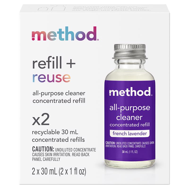 METHOD - Method French Lavender Scent Concentrated All Purpose Cleaner Refill Liquid 1 oz - Case of 12