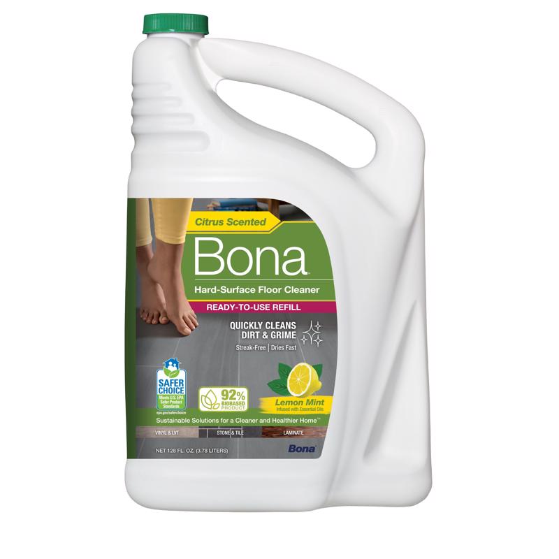 BONA - Bona Lemon Mint Scent Hard Surface Floor Cleaner Liquid 128 oz - Case of 4