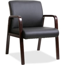 Lorell Upholstered Guest Chair [CHAIR;GUEST;WOOD;BLK/ESP-EA]