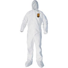 Kleenguard A40 Coveralls - Zipper Front, Elastic Wrists, Ankles, Hood & Boots [COVERALL;A40;KLEENGUARD;M-CT]