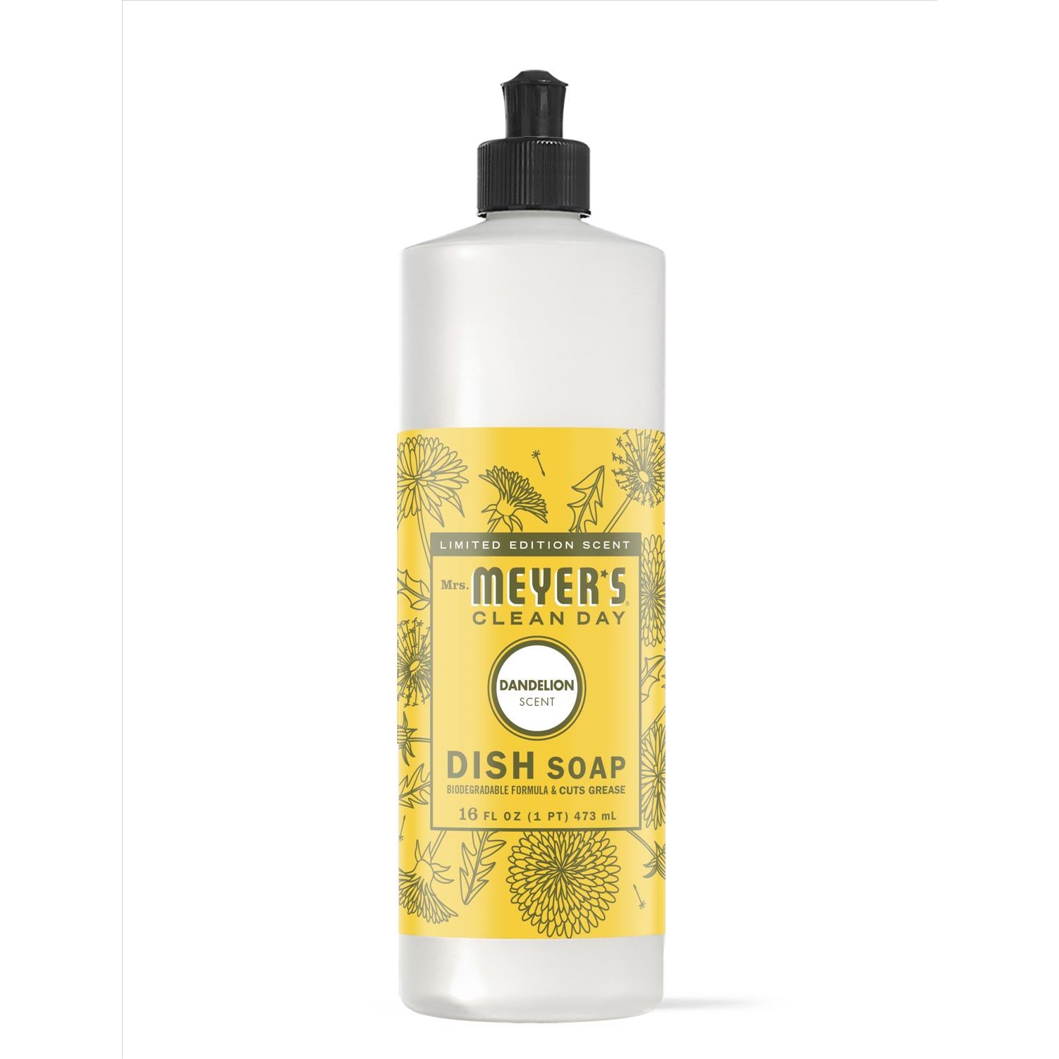 Mrs. Meyer's Clean Day Dandelion Scent Liquid Dish Soap 16 oz 1 pk - Case of 6