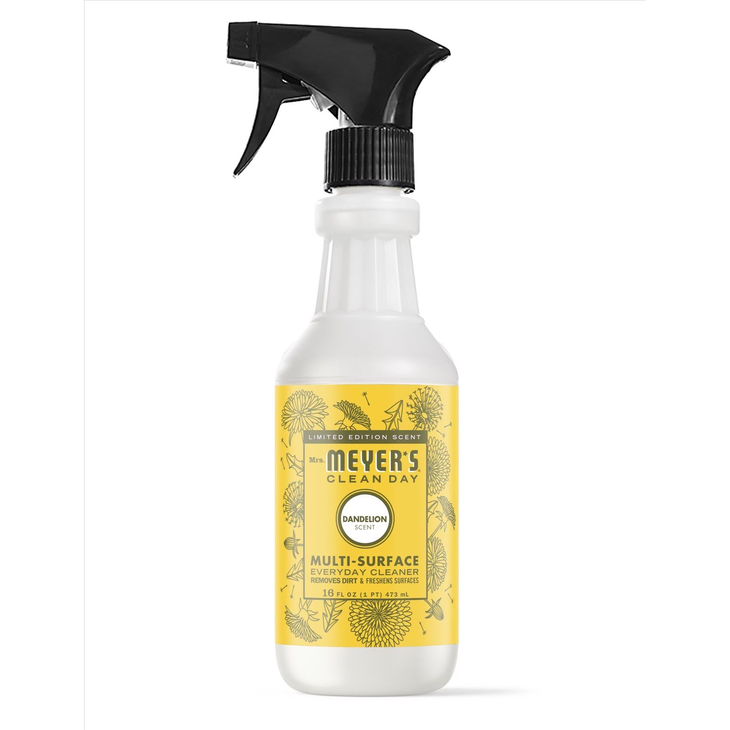 Mrs. Meyer's Clean Day Dandelion Scent Concentrated Multi-Surface Cleaner Liquid Spray 16 oz - Case of 6