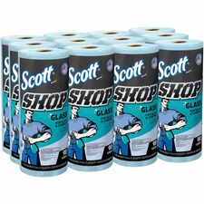 Scott Glass Cleaning Shop Towels - 90 Sheets/Roll - Blue - 1080 / Carton