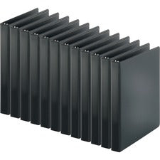 Business Source Basic Round-ring Binder [BINDER;ECONOMY;RND;1";BK-CT]