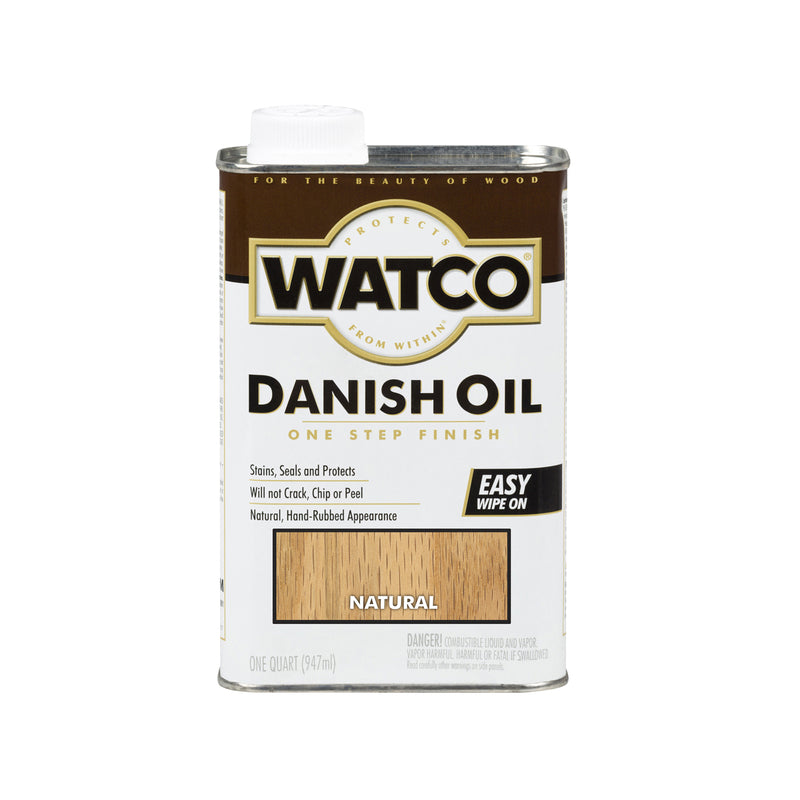 WATCO - Watco Transparent Natural Oil-Based Danish Oil 1 qt - Case of 4 [A65741]