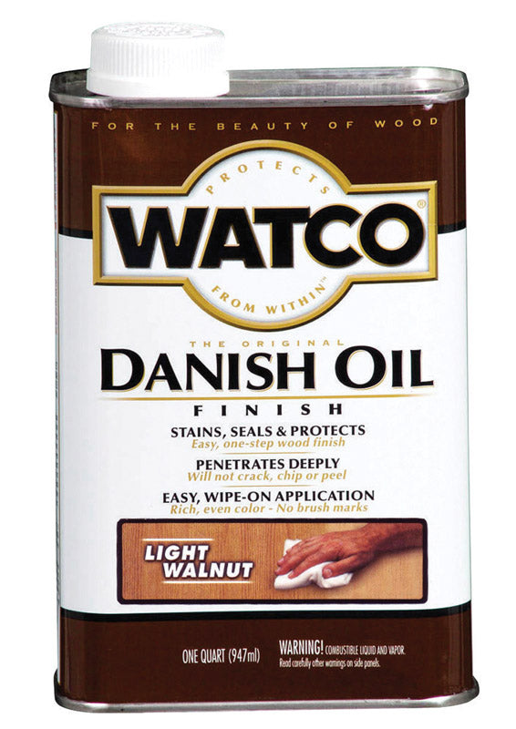 WATCO - Watco Transparent Light Walnut Oil-Based Danish Oil 1 qt - Case of 4