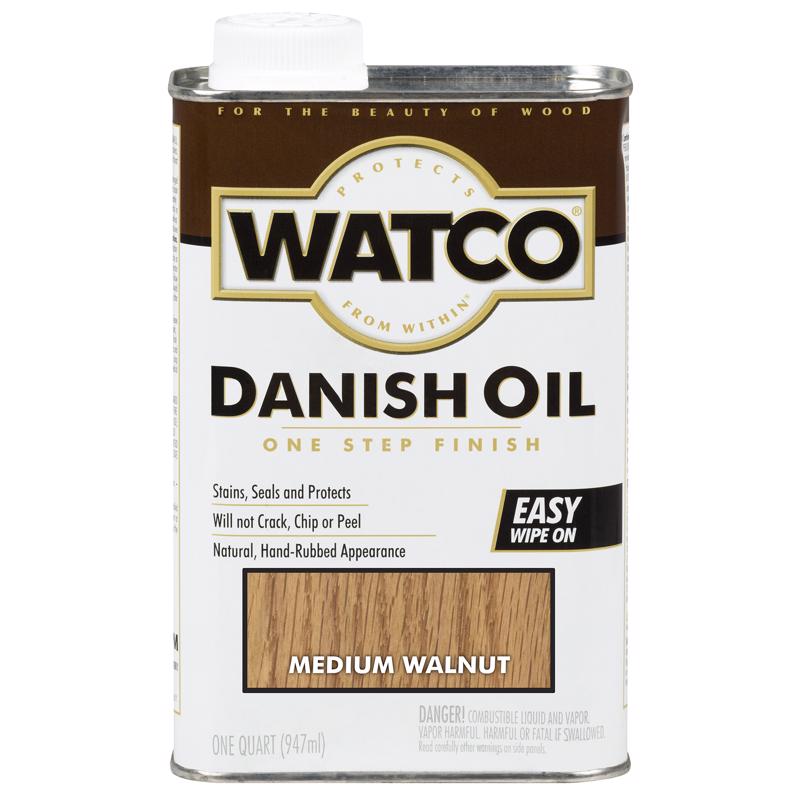 WATCO - Watco Transparent Medium Walnut Oil-Based Danish Oil 1 qt - Case of 4 [A65941]