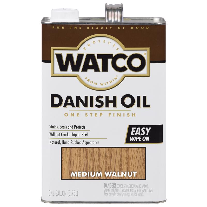 WATCO - Watco Transparent Medium Walnut Oil-Based Danish Oil 1 gal - Case of 2